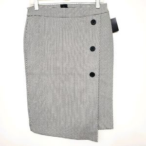 JL Studio Houndstooth Faux Wrap Pencil Skirt